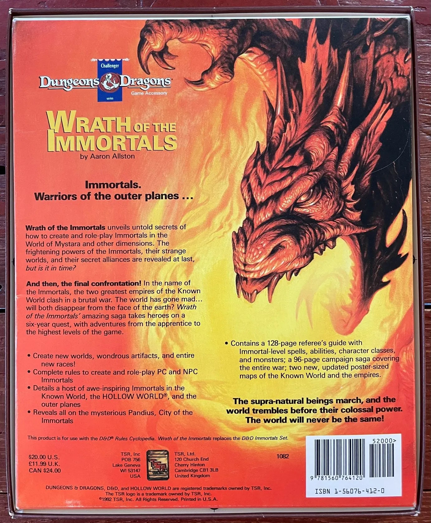 Wrath of the Immortals Dungeons & Dragons Challenger Series Box Set - Lichyard Games