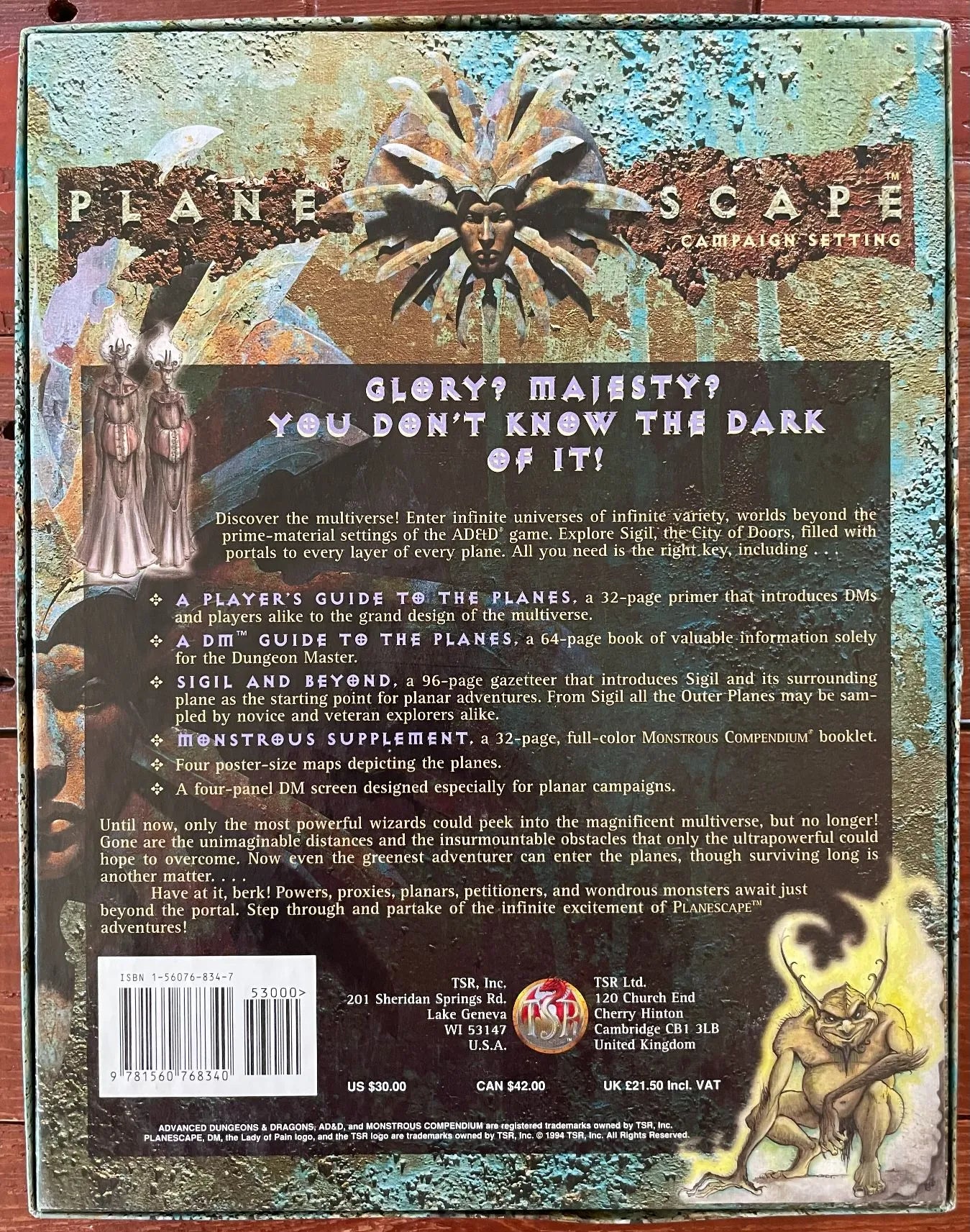 Planescape Boxed Set 2600 Advanced Dungeons & Dragons 2e - Lichyard Games