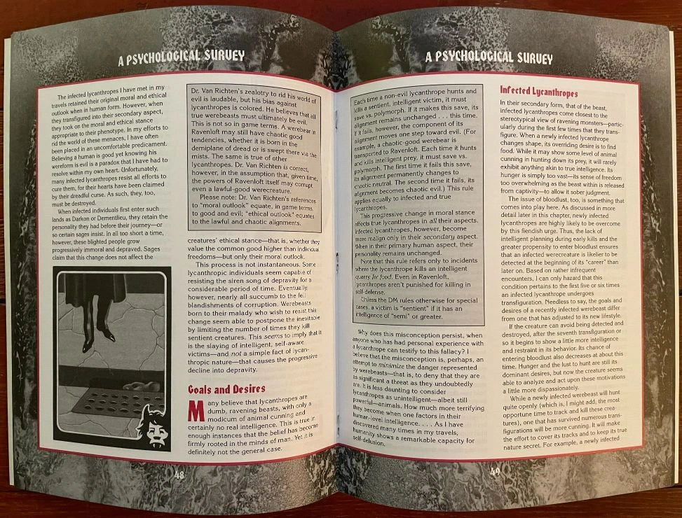 Van Richten's Guide to Werebeasts Ravenloft RR7 9416 AD&D - Lichyard Games