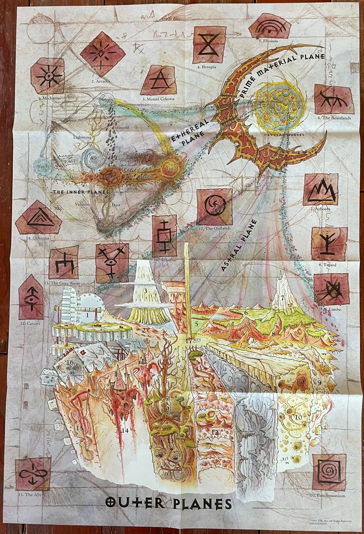 Planescape Boxed Set 2600 Advanced Dungeons & Dragons 2e 1st Printing - Lichyard Games
