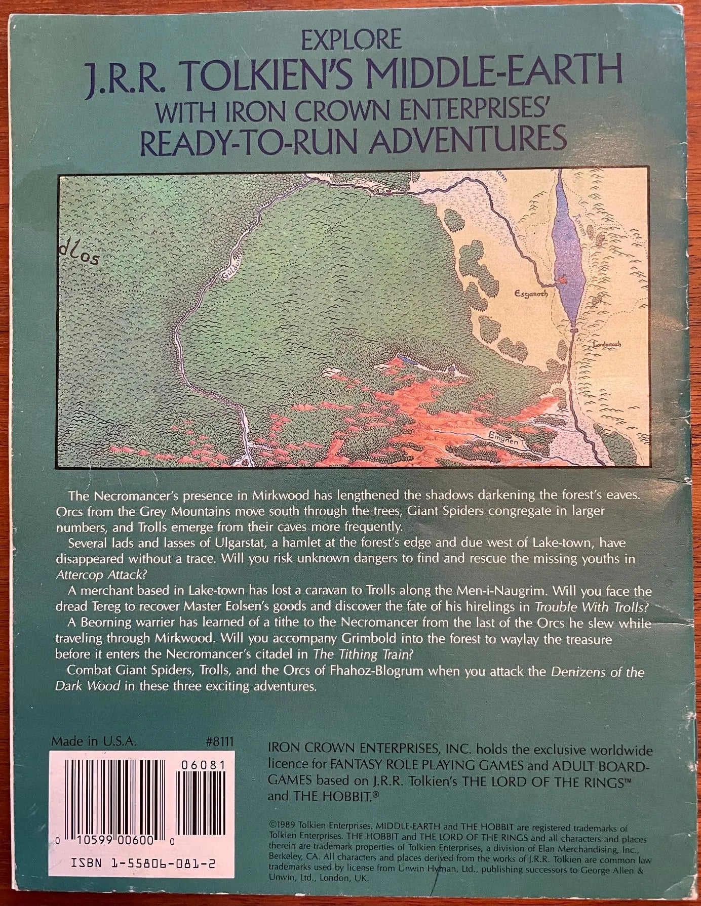 Denizens of the Dark Wood 8111 Middle Earth Roleplaying Game MERP ICE - Lichyard Games