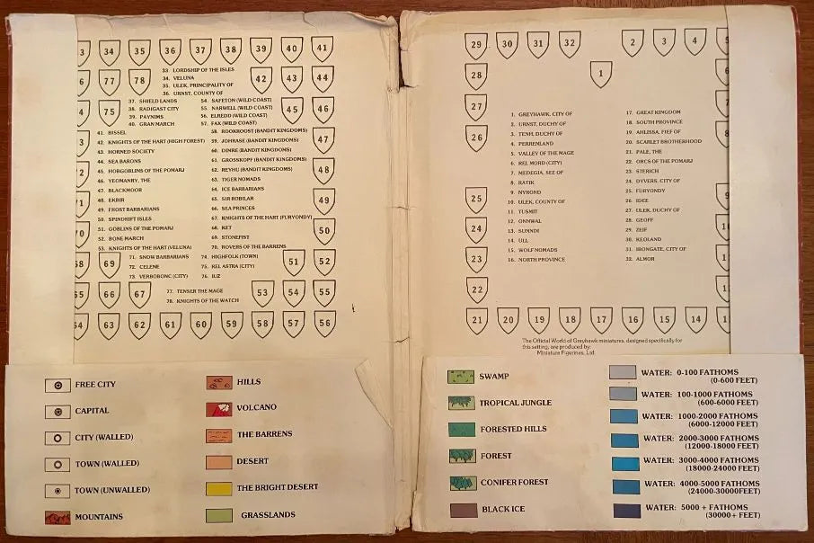 The World of Greyhawk Folio 9025 Advanced Dungeons and Dragons - Lichyard Games