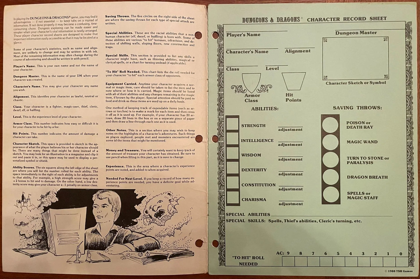 Player Character Record Sheets 9037 Dungeons & Dragons - Lichyard Games