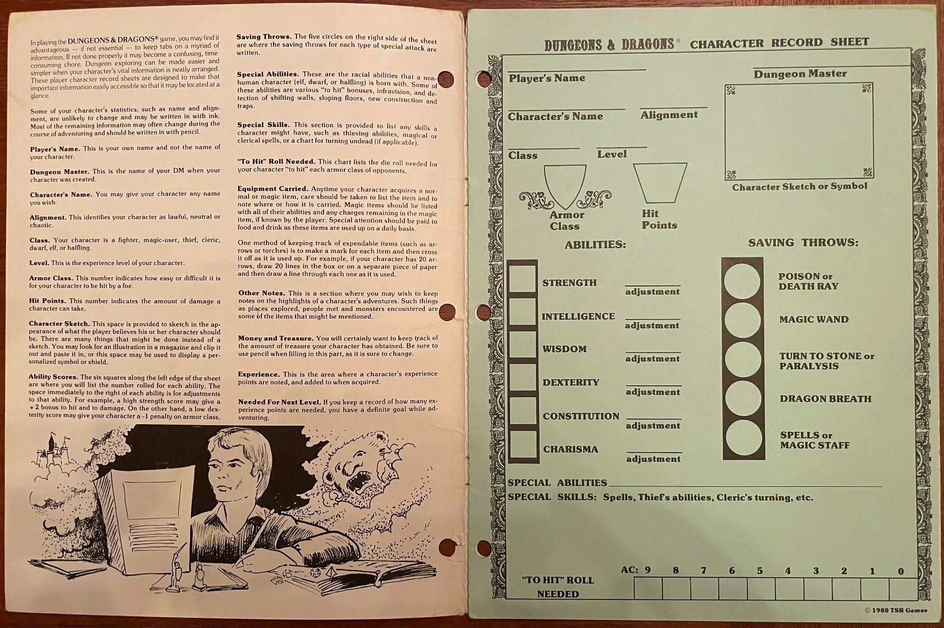 Player Character Record Sheets 9037 Dungeons & Dragons - Lichyard Games