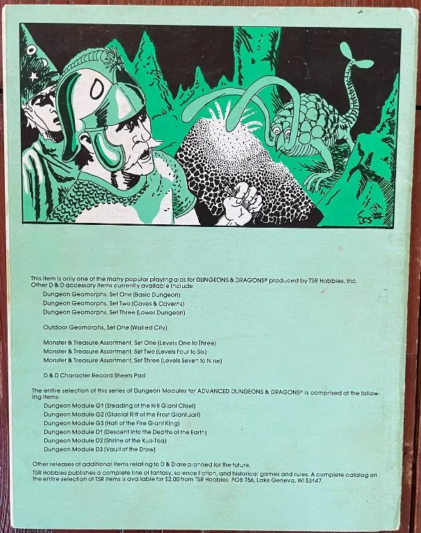 Shrine of the Kuo-Toa D2 9020 AD&D 1e (Monochrome) - Lichyard Games