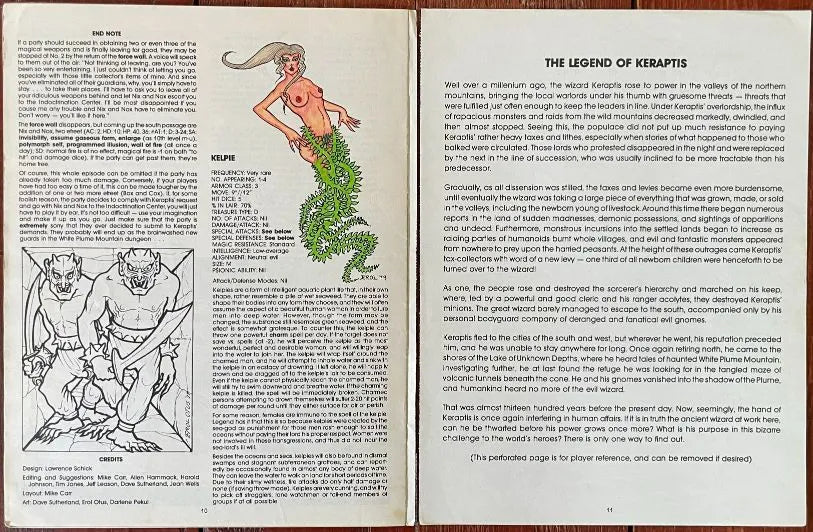 White Plume Mountain S2 9027 AD&D 1e (Monochrome) - Lichyard Games
