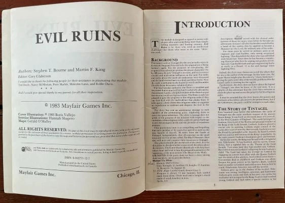 Evil Ruins Role Aids 713 Mayfair Games AD&D - Lichyard Games