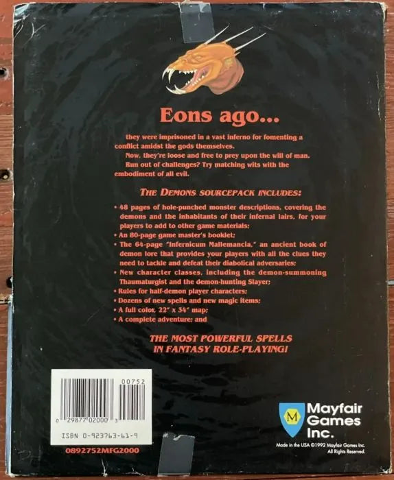 Demons Role Aids 752 Mayfair Games AD&D - Lichyard Games