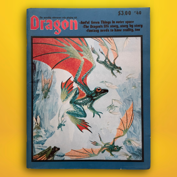 Dragon Magazine #40 August 1980 TSR - Lichyard Games
