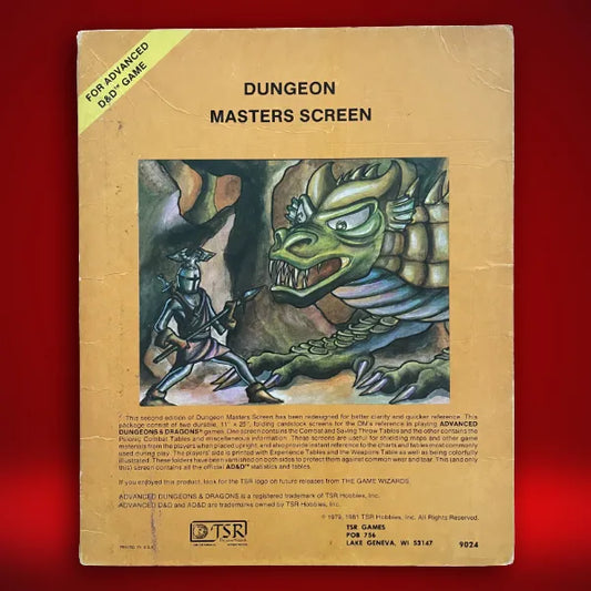Dungeon Masters Screen REF1 9024 AD&D 1e - Lichyard Games