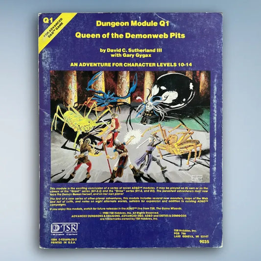 Queen of the Demonweb Pits Q1 9035 AD&D 1e - Lichyard Games