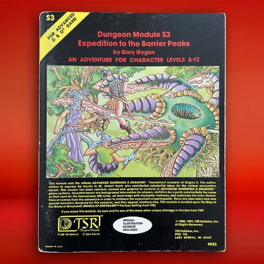 Expedition to the Barrier Peaks S3 9033 AD&D 1e - Lichyard Games