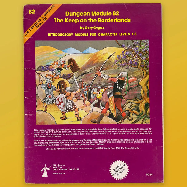 The Keep on the Borderlands B2 Dungeons & Dragons (1st Printing)
