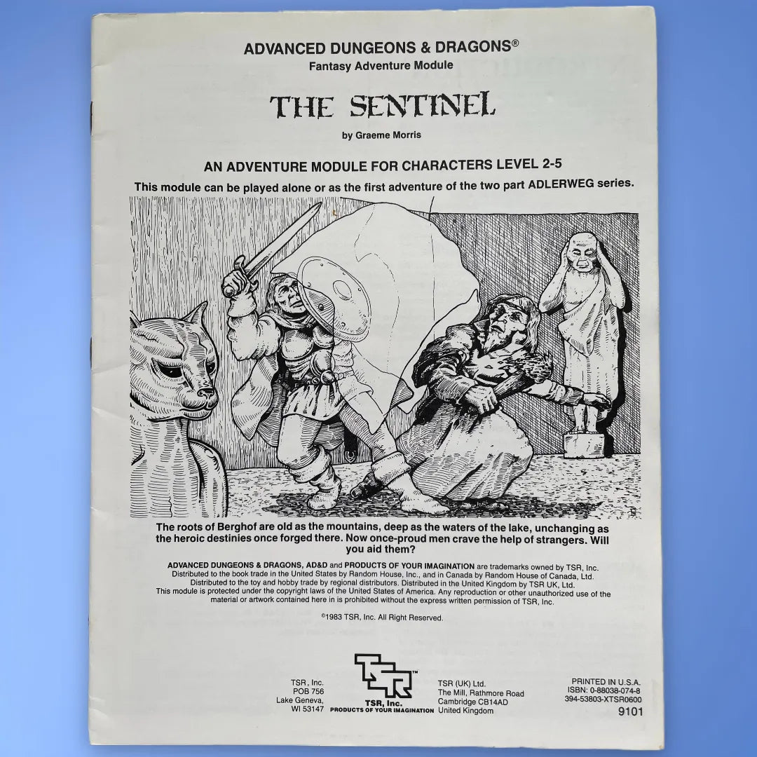 The Sentinel UK2 9101 Advanced Dungeons & Dragons 1e