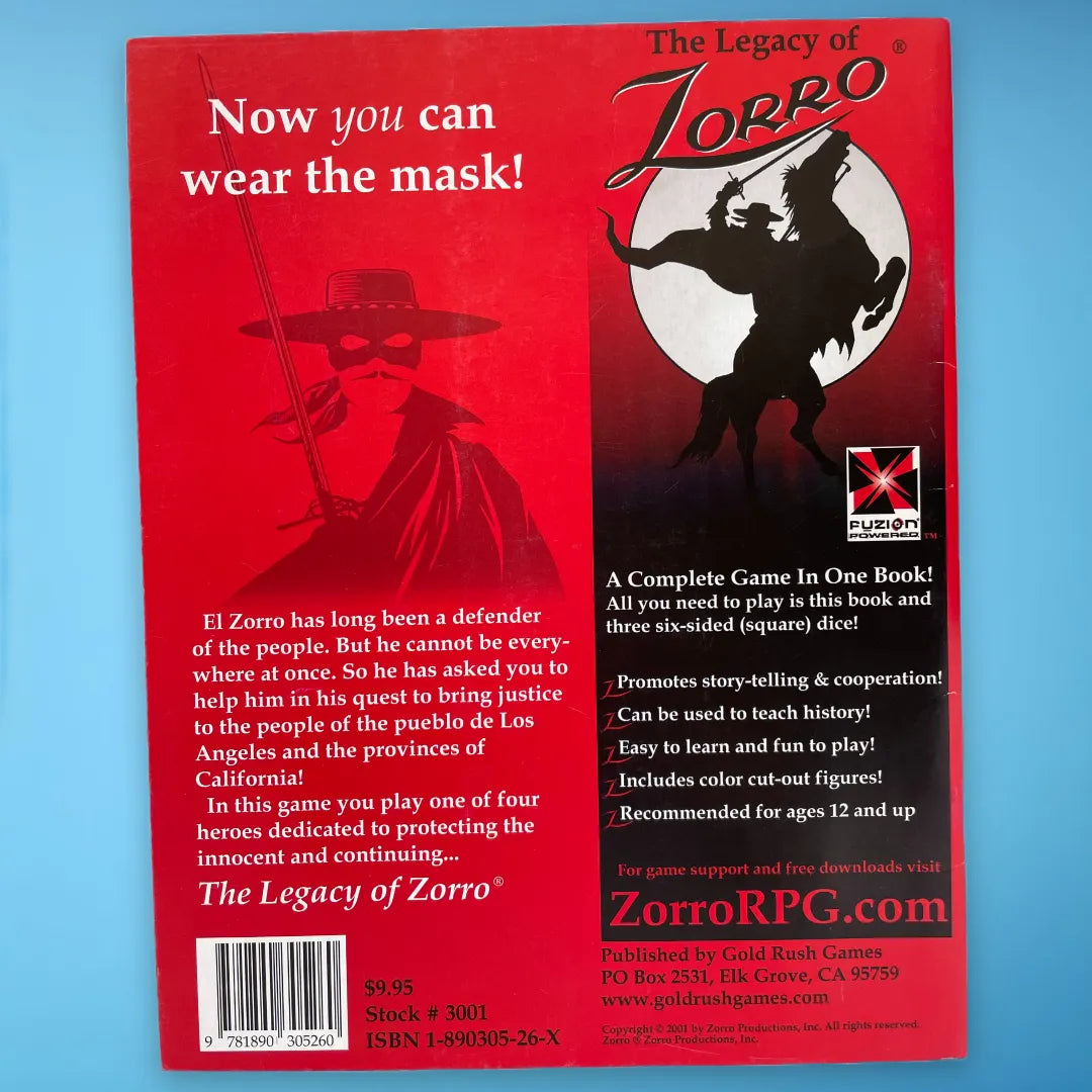 The Legacy of Zorro 3001 Gold Rush Games (Signed)