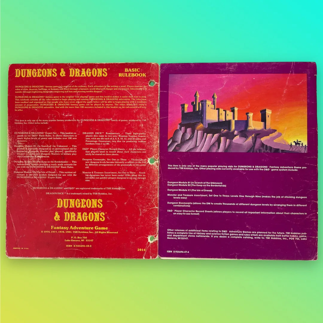 Dungeons & Dragons Basic Set Rulebook 1981 + The Keep on the Borderlands B2