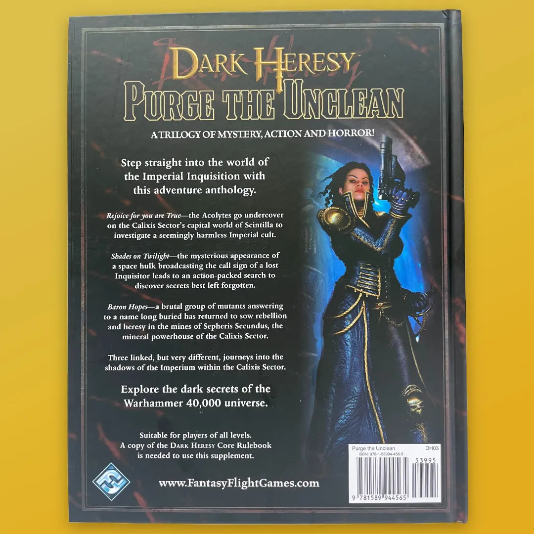 Purge the Unclean Dark Heresy Warhammer 40K RPG