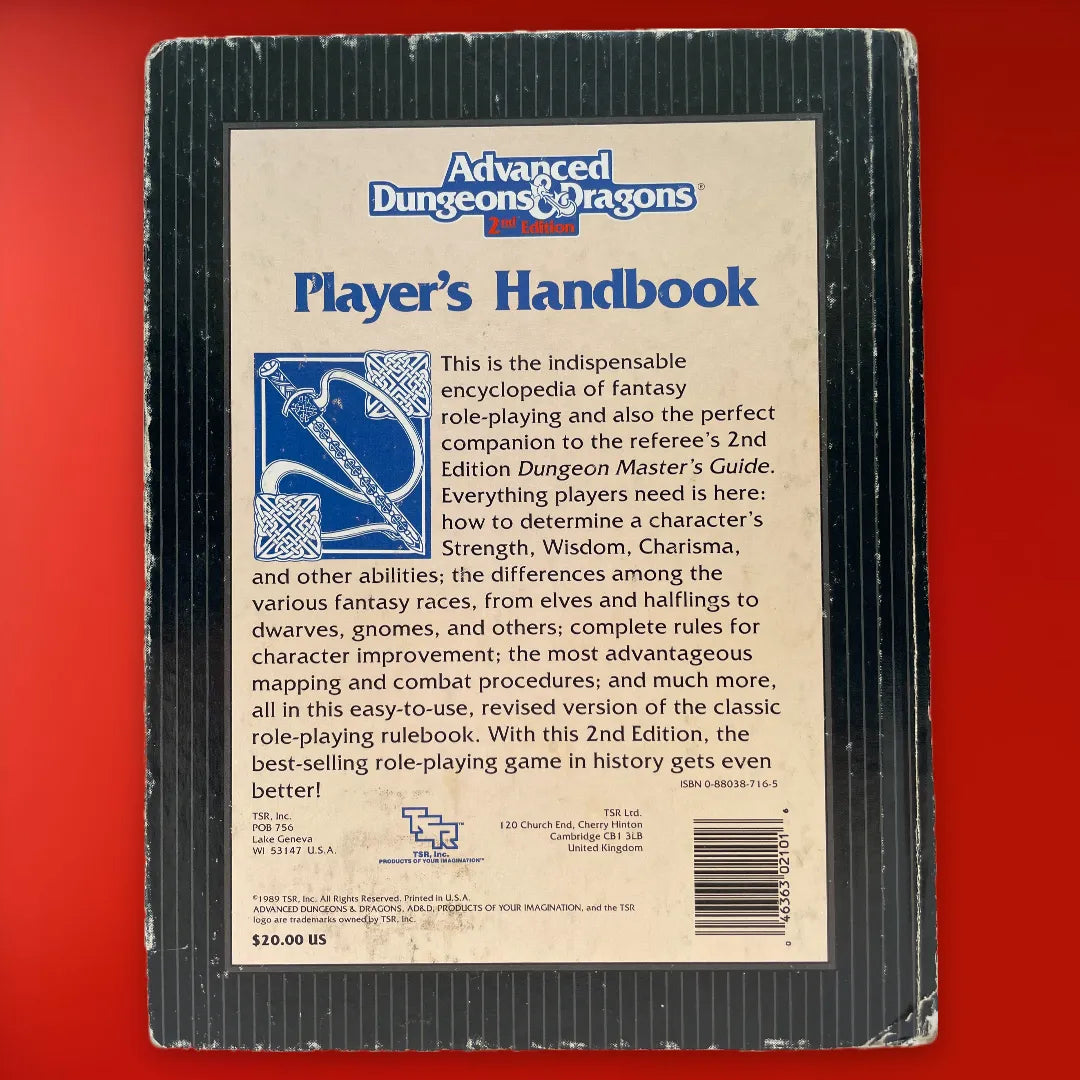 Player's Handbook 2101 Advanced Dungeons & Dragons 2e - Lichyard Games