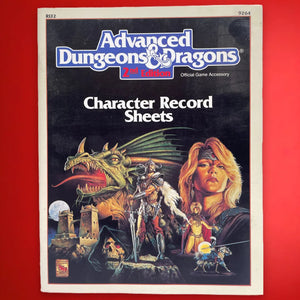 Character Record Sheets REF2 9264 Advanced Dungeons & Dragons 2e