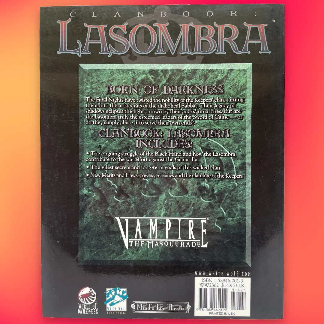 Clanbook: Lasombra Vampire: The Masquerade White Wolf