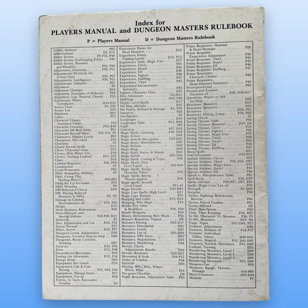 Dungeons & Dragons Dungeon Masters Rulebook 1983