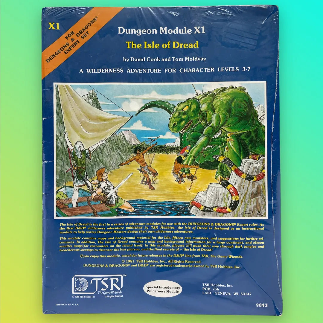The Isle of Dread X1 9043 Dungeons & Dragons (Factory Sealed)