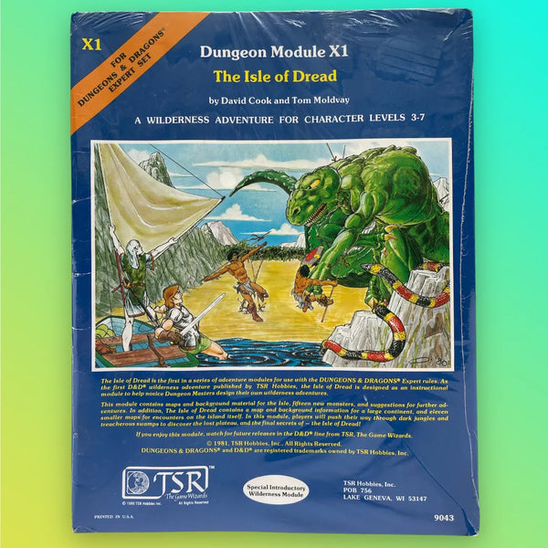 The Isle of Dread X1 9043 Dungeons & Dragons (Factory Sealed)
