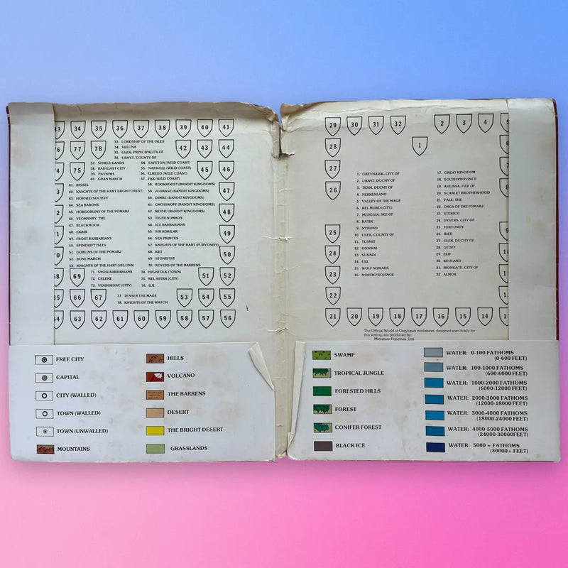 The World of Greyhawk Folio Advanced Dungeons and Dragons