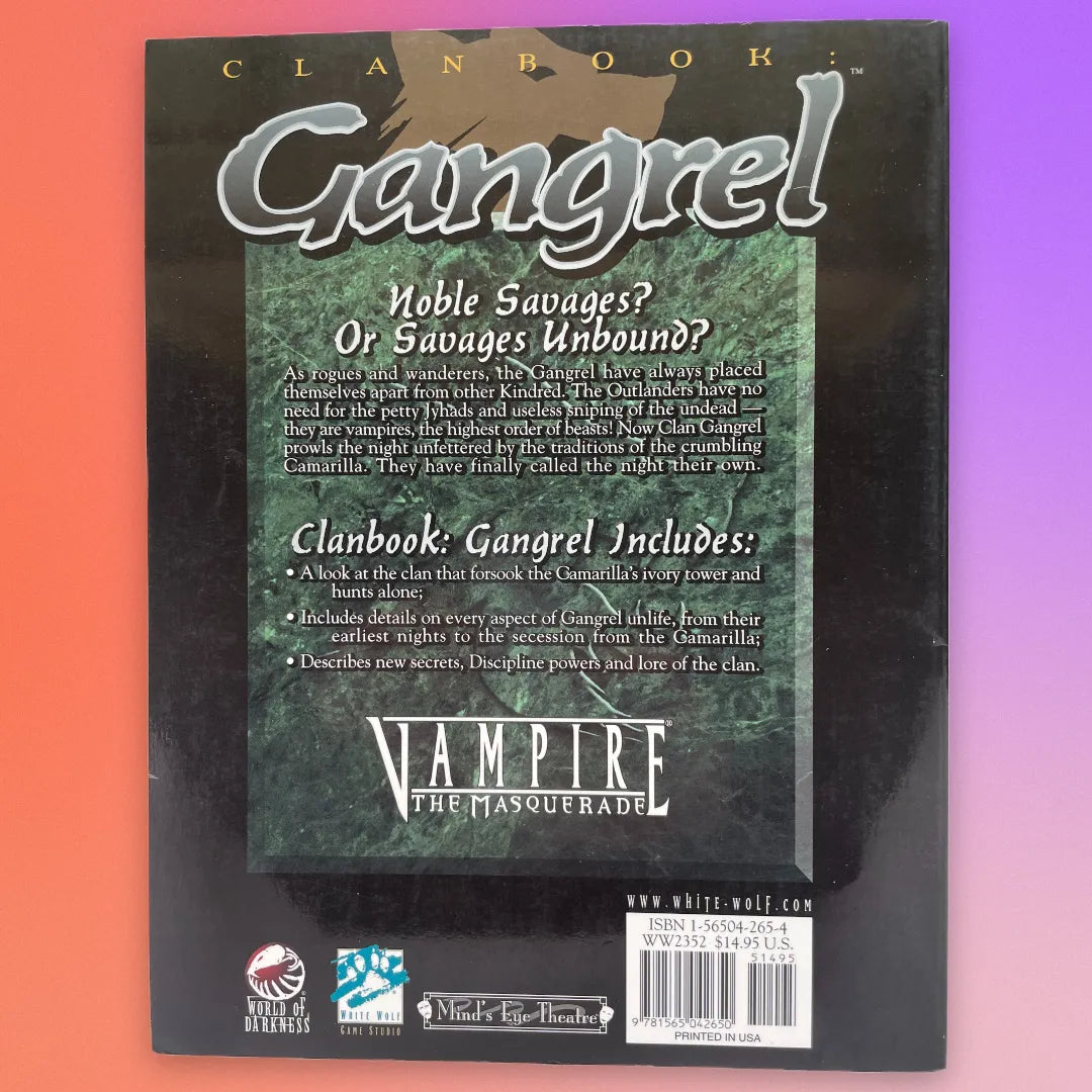 Clanbook: Gangrel Vampire: The Masquerade White Wolf