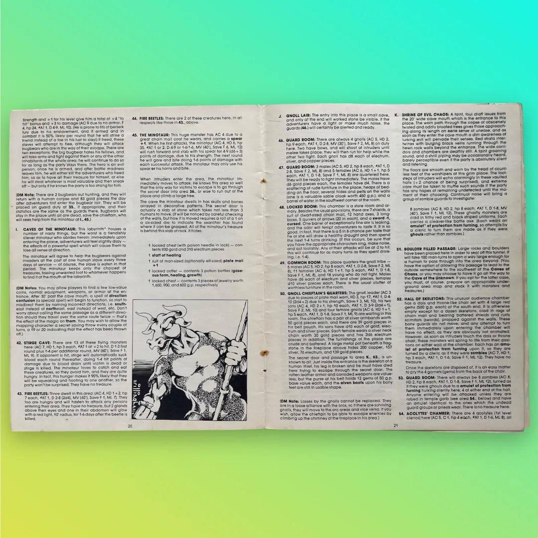 Dungeons & Dragons Basic Set Rulebook 1981 + The Keep on the Borderlands B2