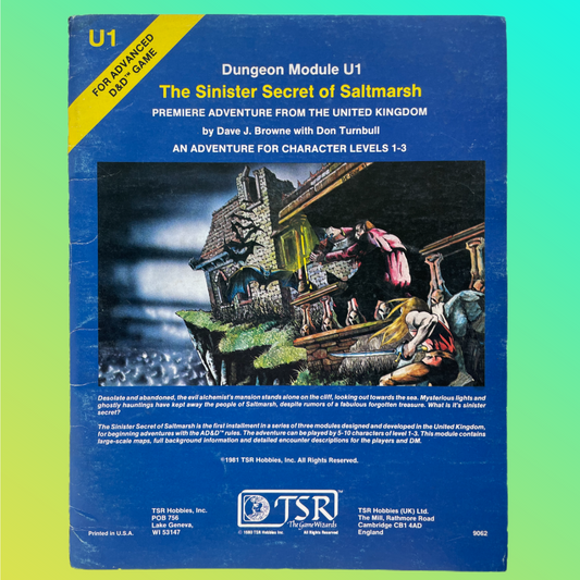 The Sinister Secret of Saltmarsh U1 9062 AD&D 1e