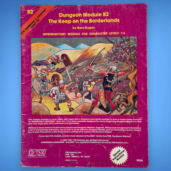 The Keep on the Borderlands B2 9034 Dungeons & Dragons
