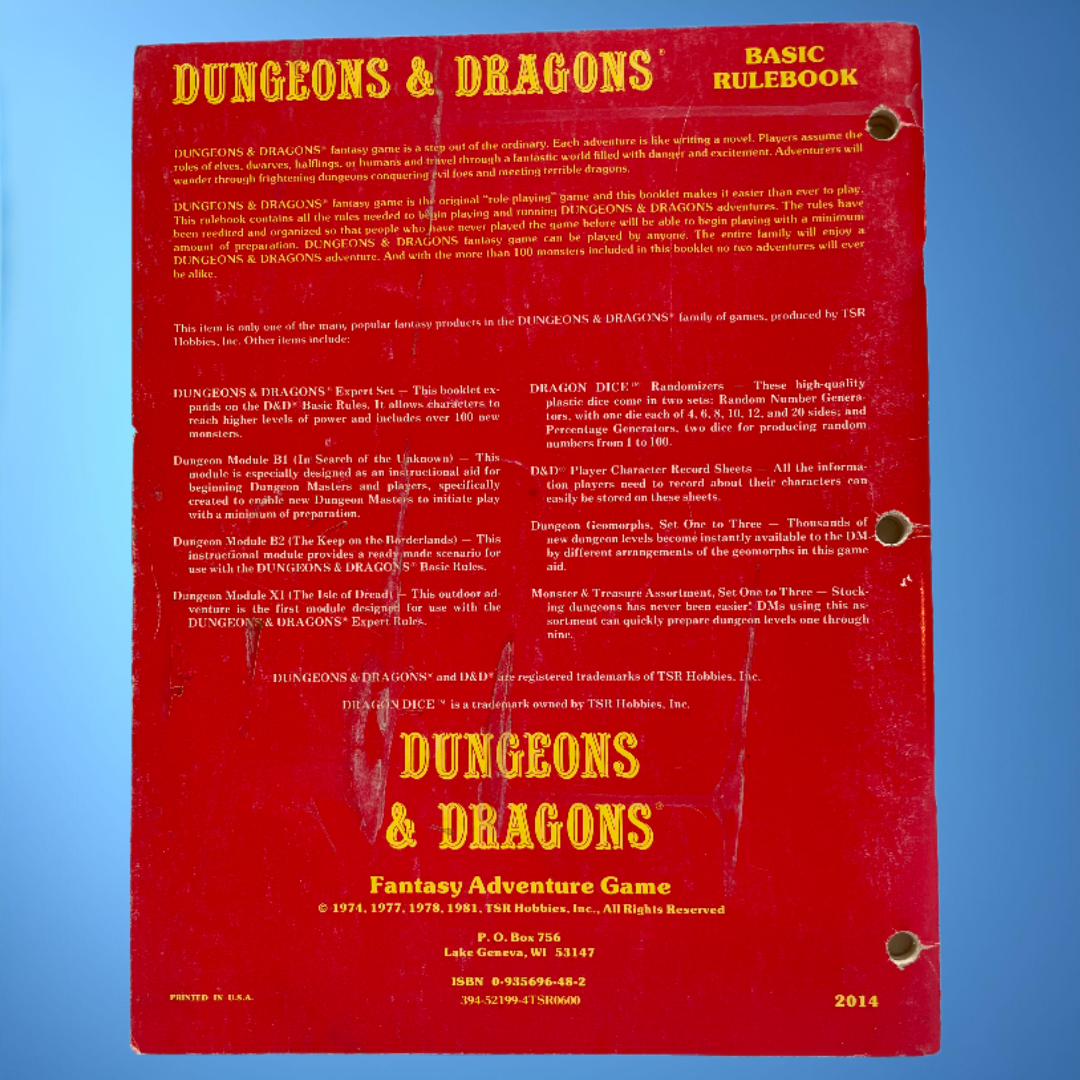 Dungeons & Dragons Basic Set 1 1011 Box Set