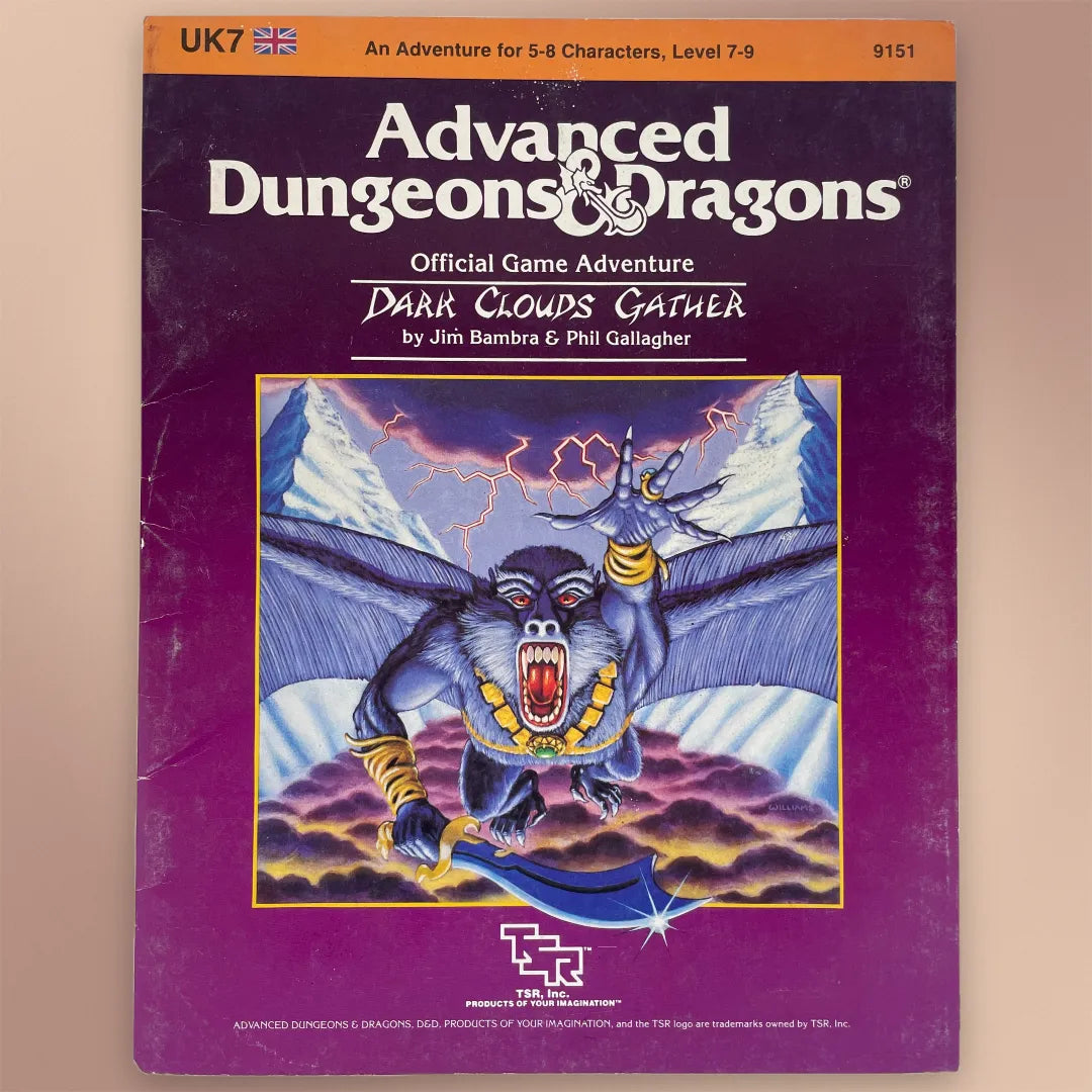 Dark Clouds Gather UK7 9151 Advanced Dungeons & Dragons 1e