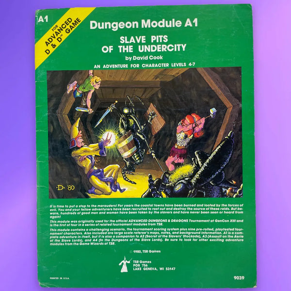 Slave Pits of the Undercity A1 9039 AD&D 1e