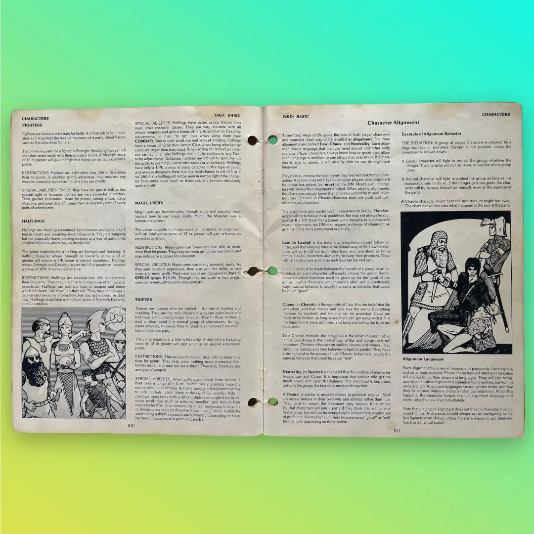 Dungeons & Dragons Basic Set Rulebook 1981 + The Keep on the Borderlands B2