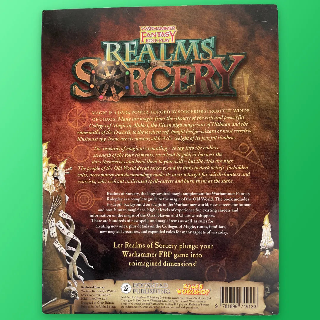 Realms of Sorcery Warhammer Fantasy RPG 2001 Games Workshop
