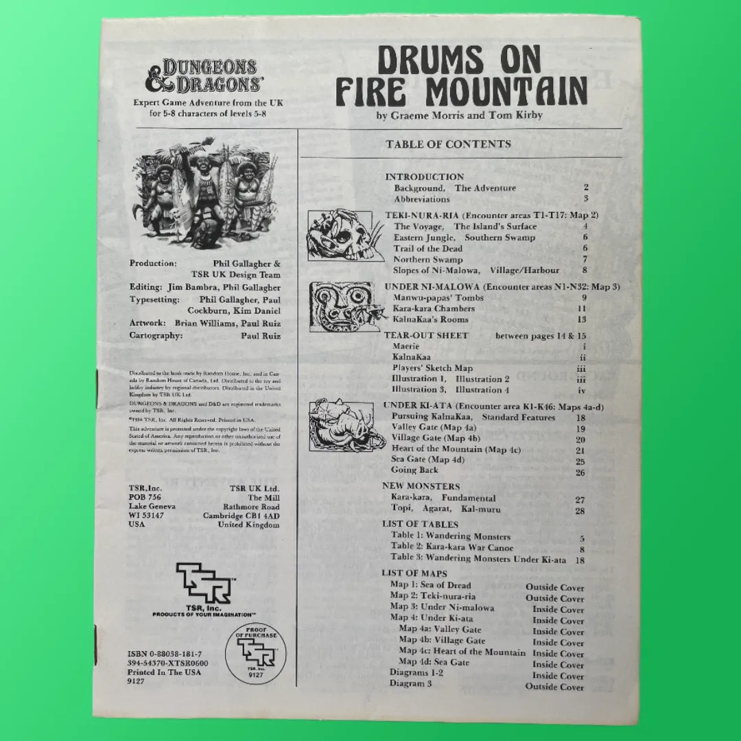 Drums on Fire Mountain X8 9127 Dungeons & Dragons
