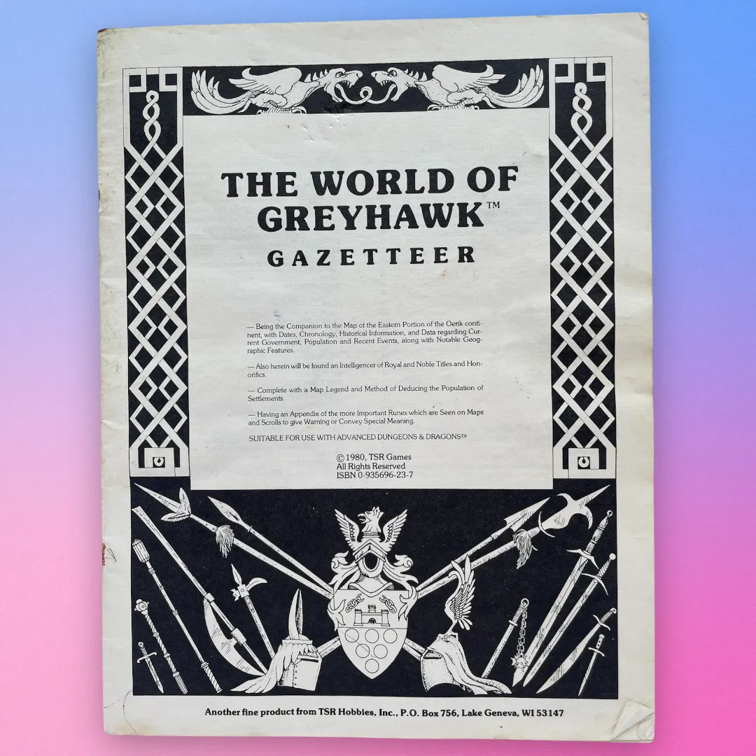 The World of Greyhawk Folio Advanced Dungeons and Dragons