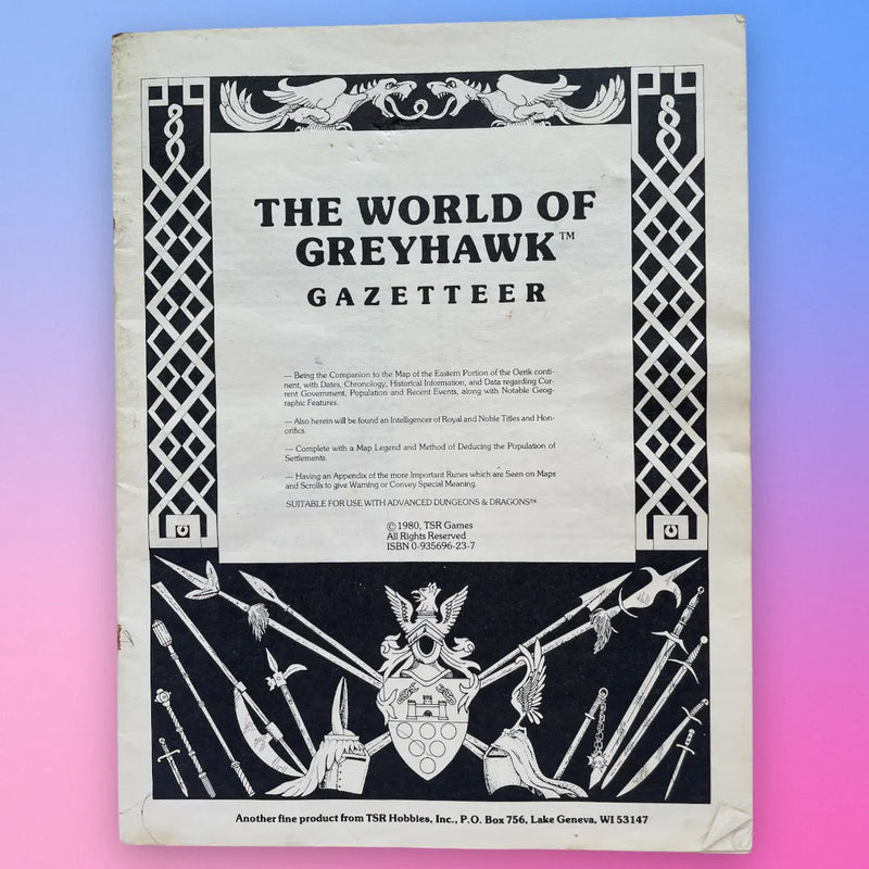 The World of Greyhawk Folio Advanced Dungeons and Dragons