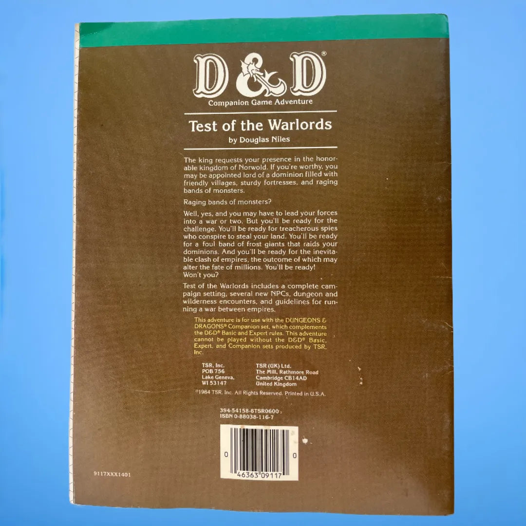 Test of the Warlords CM1 9117 Dungeons & Dragons