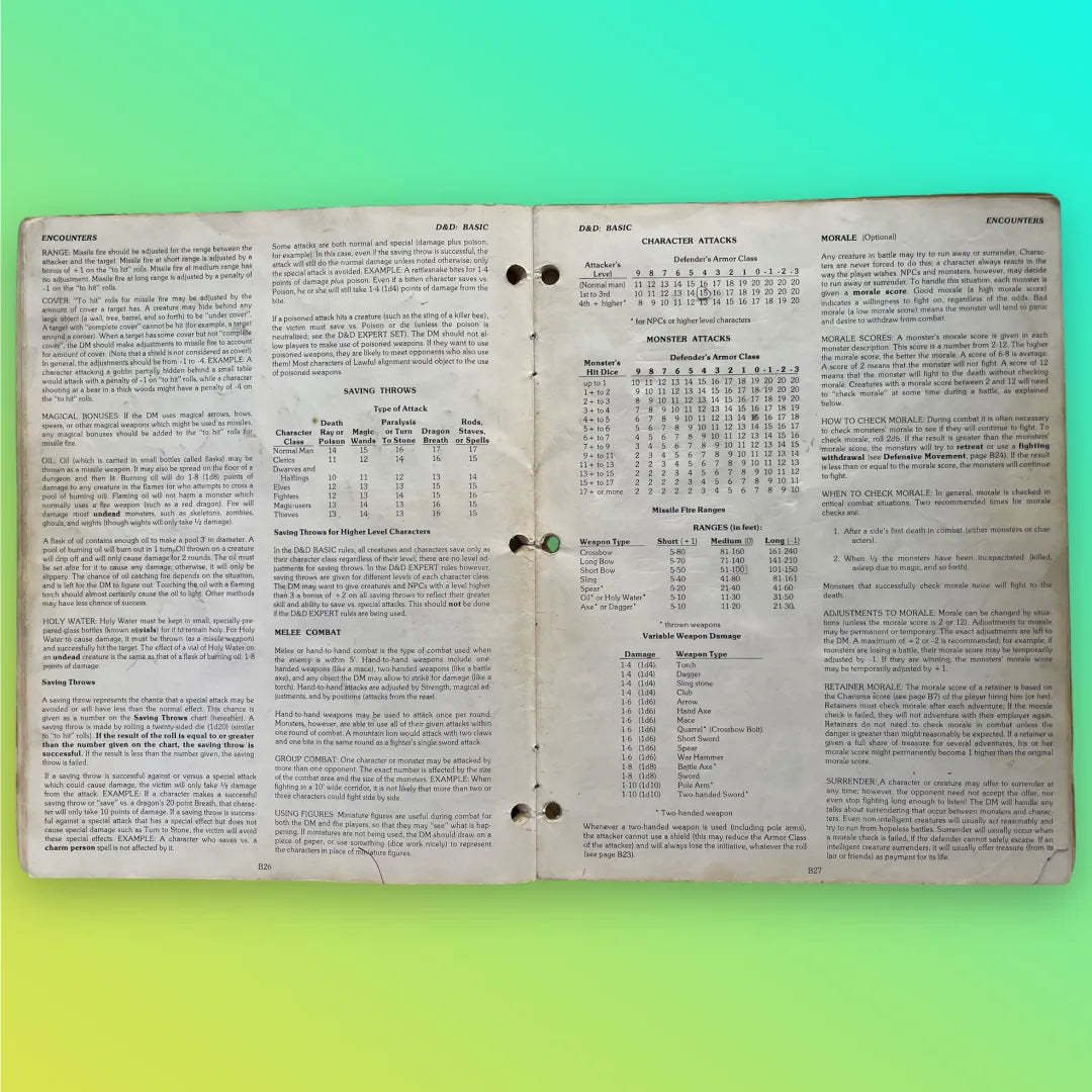 Dungeons & Dragons Basic Set Rulebook 1981 + The Keep on the Borderlands B2