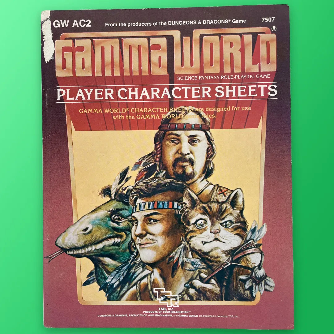 Player Character Sheets GW AC2 Gamma World 7507