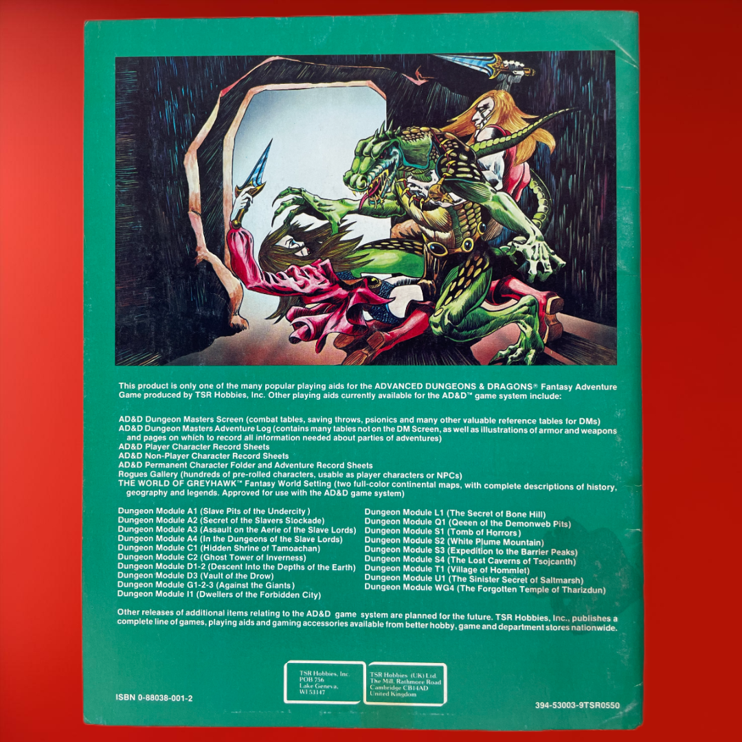 Danger at Dunwater U2 9064 Advanced Dungeons & Dragons 1e