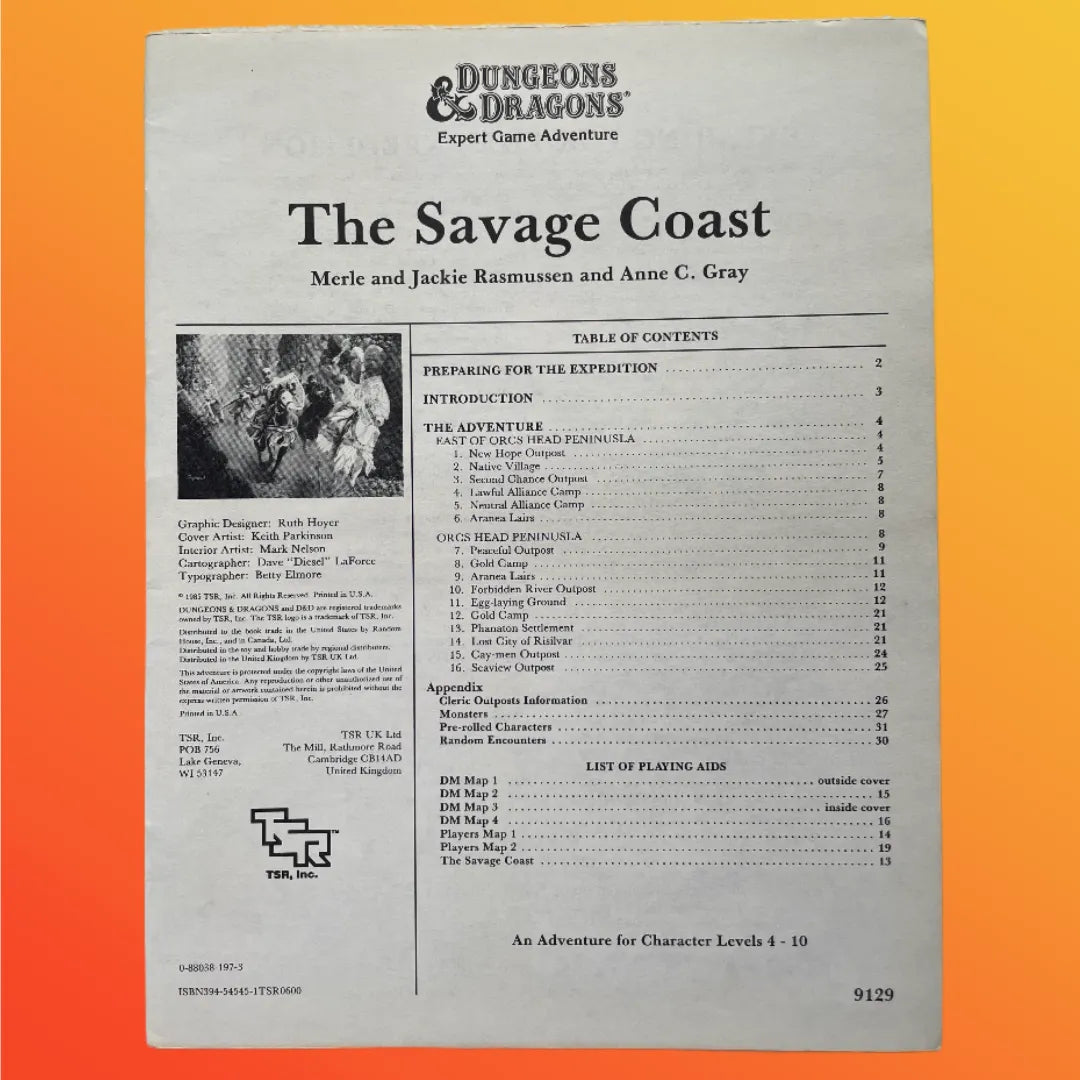 The Savage Coast X9 9129 Dungeons & Dragons