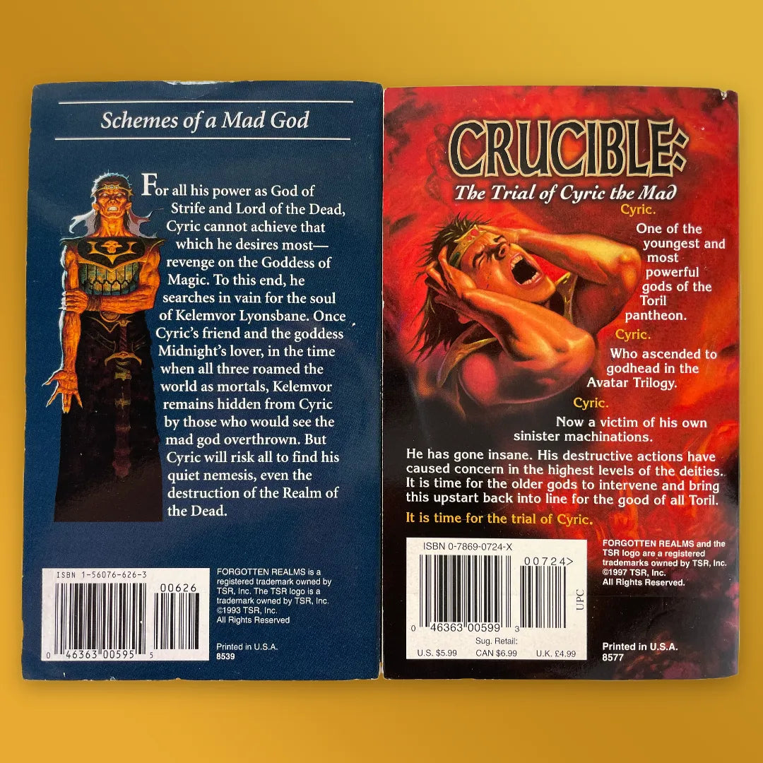 Prince of Lies and Crucible: The Trial of Cyric the Mad Forgotten Realms (1998) - Lichyard Games