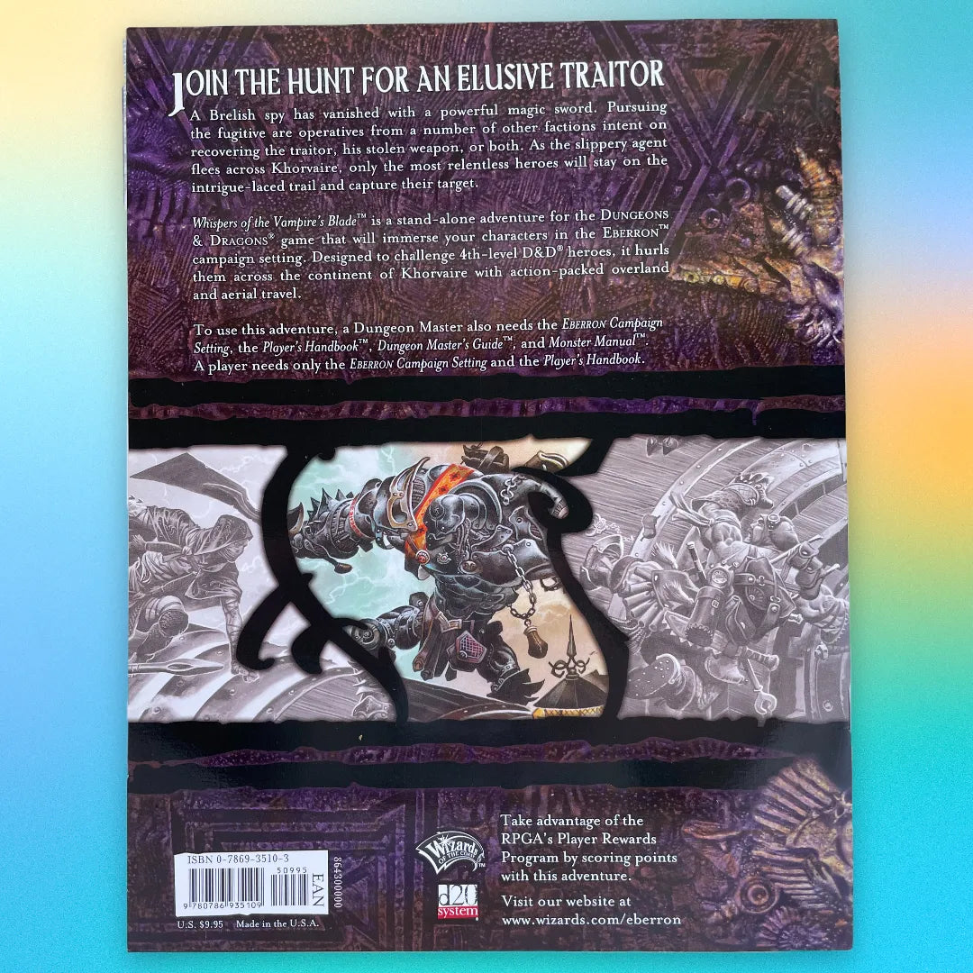 Whispers of the Vampire's Blade Eberron Dungeons & Dragons 3.5