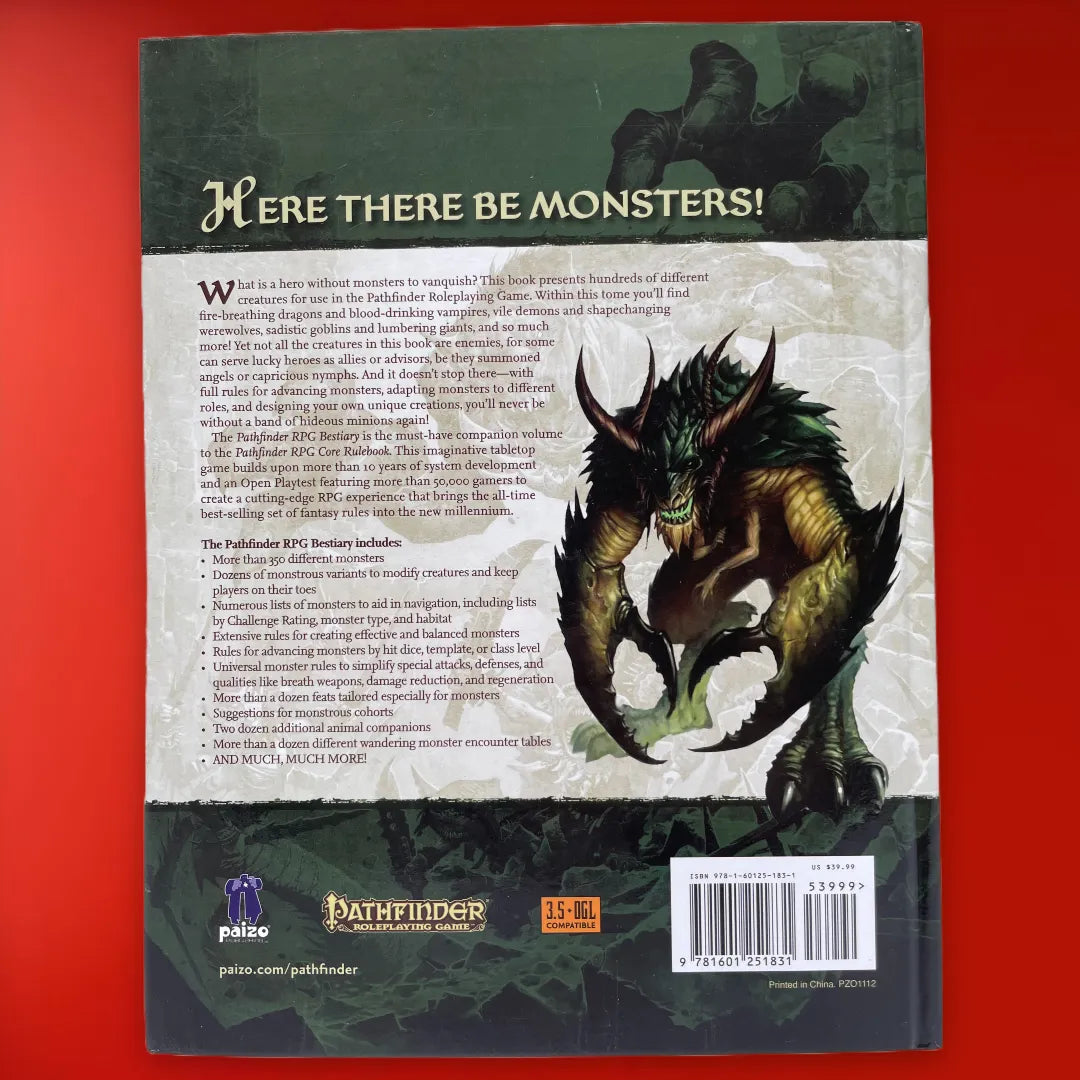 Pathfinder Roleplaying Game Bestiary Paizo