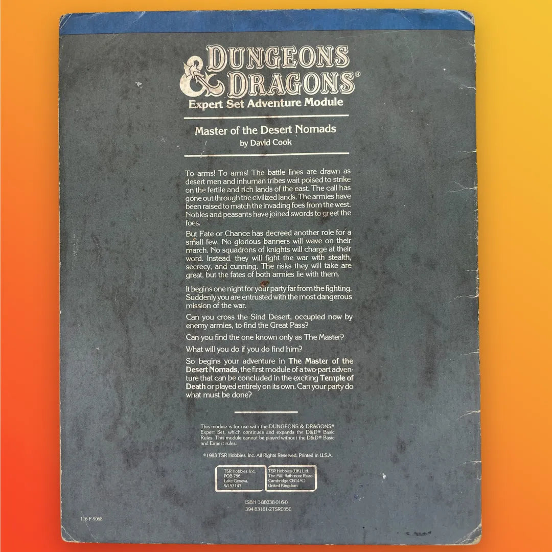 Master of the Desert Nomads X4 9068 Dungeons & Dragons