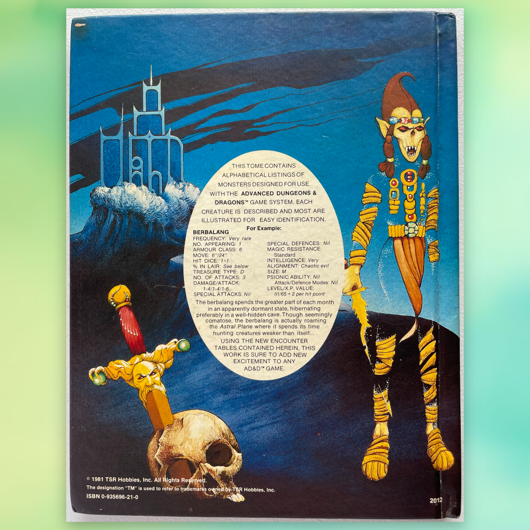 Fiend Folio 2012 Advanced Dungeons & Dragons 1e